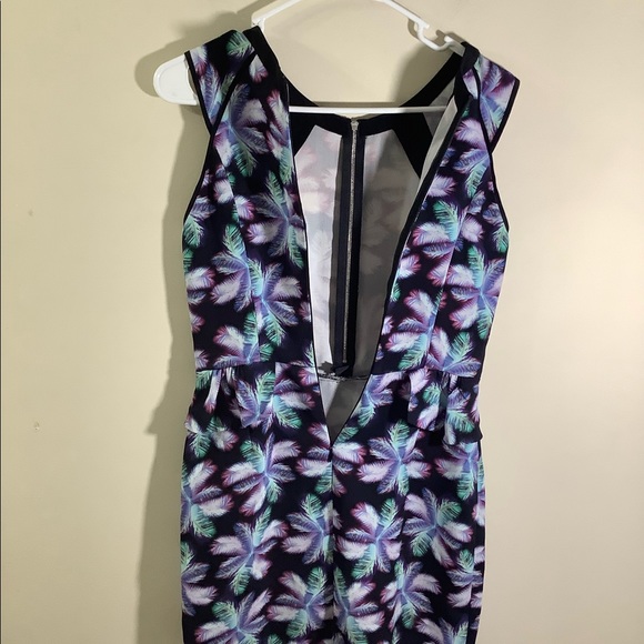Sandro Multi-colored Trippy Palm Tree Leaf Print Sleeveleless Mini Dress - Picture 6 of 11